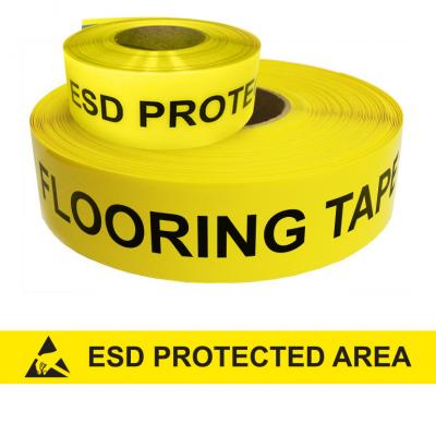 ESD Marking Floor Tape DuraStripe IN-LINE Ergomat Floor Marking Tape 10 cm x 15 m Yellow Roll Type G